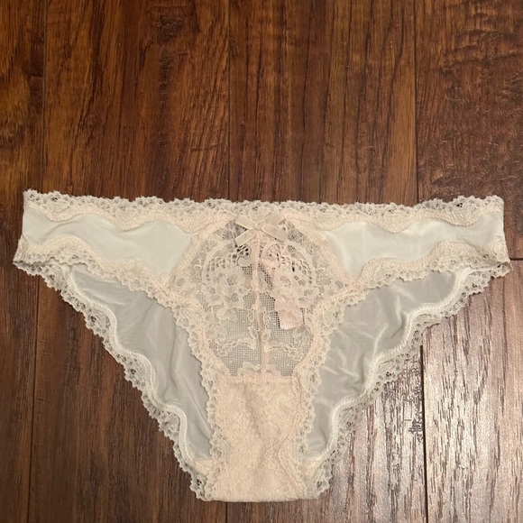 2 Victoria's Secret Dream Angels Cheekini Panties Bundle- Small- Navy Blue Ivory - Picture 8 of 11